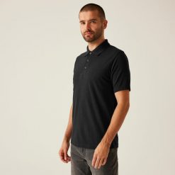 Koszulka polo robocza męska Pro 65/35. Czarne koszulki polo męskie Regatta, m, bez wzorów, z bawełny, bez ramiączek. Za 129.99 zł.