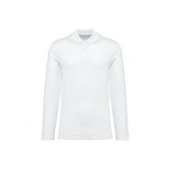 Koszulka polo z długim rękawem suprima Kariban Premium. Białe koszulki męskie z długim rękawem KARIBAN, m, bez wzorów, z bawełny, bez ramiączek. Za 195.00 zł.