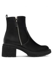 Jenny Fairy Botki NOELENE LS5966-04 Czarny. Czarne botki damskie Jenny Fairy, z syntetyku, bez obcasa, na słupku, bez zapięcia. Za 119.99 zł.