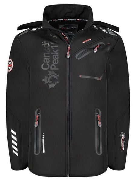 Canadian Peak Kurtka softshellowa "Royauteak" w kolorze czarnym rozmiar: XL. Czarne kurtki outdoor męskie Canadian Peak, xl, bez wzorów, bez kaptura. Za 226.77 zł.