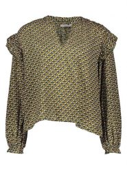 Pepe Jeans Bluzka w kolorze granatowo-żółtym rozmiar: L. Niebieskie bluzki damskie Pepe Jeans, l, bez wzorów, z bawełny, bez kołnierzyka, bez ramiączek. Za 91.99 zł.