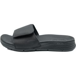 Klapki Skechers GO Consistent 229033BBK, Mężczyźni. Czarne klapki i japonki męskie Skechers, ze skóry ekologicznej. Za 390.00 zł.