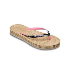 Kalpki japonki damskie SOUTH BEACH. Czarne klapki damskie Roxy, bez wzorów, z materiału, bez obcasa. Za 119.99 zł.