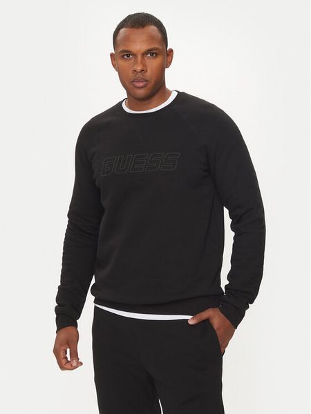 Guess Bluza New Adwin Z4YQ16 K9V31 Czarny Regular Fit. Czarne bluzy bez kaptura męskie Guess, m, z bawełny. Za 289.99 zł.