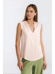 Nife Top w kolorze beżowym rozmiar: 42. Brązowe topy damskie Nife, bez wzorów, z wiskozy, bez kołnierzyka. Za 132.67 zł.