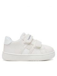 Tommy Hilfiger Sneakersy Flag Low Cut Velcro Sneaker T1A9-33726-0375 M Biały. Białe buty sportowe dziewczęce Tommy Hilfiger, bez wzorów, ze skóry, bez zapięcia. Za 189.99 zł.