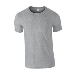 Koszulka Unisex Dla Dorosłych Z Miękkiej Bawełny. Szare bluzki damskie Gildan, xl, bez wzorów, z bawełny, sportowe, bez kołnierzyka, bez ramiączek. Za 45.99 zł.