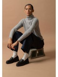 Perfect Cashmere Kaszmirowy golf "Ashley" w kolorze jasnoszarym rozmiar: XXL. Szare golfy damskie Perfect Cashmere, xxl, bez wzorów, z kaszmiru, bez ramiączek. Za 347.99 zł.