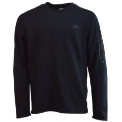Bluza męska bawełniania Nike Tech Fleece Czarna - CU4505-010 XL. Czarne bluzy bez kaptura męskie Nike, m, z bawełny. Za 399.99 zł.