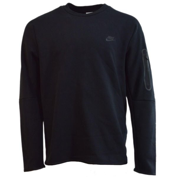 Bluza męska bawełniania Nike Tech Fleece Czarna - CU4505-010 XL. Czarne bluzy bez kaptura męskie Nike, m, z bawełny. Za 399.99 zł.