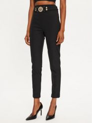 Babylon Spodnie materiałowe S00508 Czarny Slim Fit. Czarne spodnie materiałowe damskie Babylon, bez wzorów, z materiału. Za 949.99 zł.