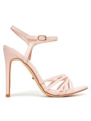 DeeZee Sandały LWLY126-4 Różowy. Czerwone sandały damskie DeeZee, bez wzorów, z materiału, bez obcasa, na szpilce. Za 139.99 zł.