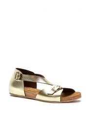 Comfortfusse Skórzane sandały w kolorze złotym rozmiar: 39. Żółte sandały damskie Comfortfusse, bez wzorów, ze skóry, bez obcasa. Za 252.99 zł.