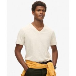 T-shirt melanżowy z dekoltem w serek Superdry. Brązowe t-shirty męskie Superdry., m, bez wzorów, bez kołnierzyka. Za 148.90 zł.