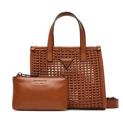 Torebka Guess. Brązowe torebki klasyczne damskie Guess, z aplikacjami, bez dodatków. Za 359.99 zł.