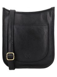 HIDE & STITCHES Skórzana torebka "Jura" w kolorze czarnym - 20 x 21 x 8 cm rozmiar: onesize. Czarne torebki klasyczne damskie HIDE & STITCHES, bez wzorów, z materiału, bez dodatków. Za 217.99 zł.