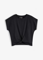 Krótki T-shirt z czystej bawełny organicznej. Brązowe t-shirty damskie bonprix, bez wzorów, z bawełny, bez kołnierzyka. Za 54.99 zł.