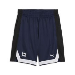 Męskie szorty koszykarskie Fundamentals Mesh 8" PUMA. Niebieskie szorty męskie Puma, na jesień, bez wzorów, z materiału. Za 129.00 zł.