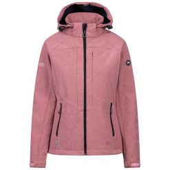 Trespass Fryatt - Damska kurtka softshell Light Mulberry Marl. Czerwone kurtki damskie Trespass, na jesień, z aplikacjami, z gumy, bez kaptura. Za 378.99 zł.