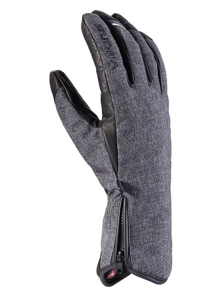 Viking Rękawiczki narciarskie "Hitra" w kolorze szarym rozmiar: 7. Szare rękawiczki damskie VIKING, bez wzorów, ze skóry. Za 119.99 zł.