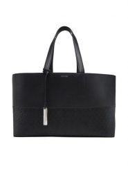 Calvin Klein Torebka Ck Mixmedia Shopper_Mono K60K613166 Czarny. Czarne torebki klasyczne damskie CALVIN KLEIN, bez wzorów, ze skóry, bez dodatków. Za 349.99 zł.