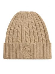 LAUREN RALPH LAUREN Czapka 454P23505001 Beżowy ciemny. Brązowe czapki zimowe damskie Lauren Ralph Lauren, z poliesteru. Za 329.99 zł.