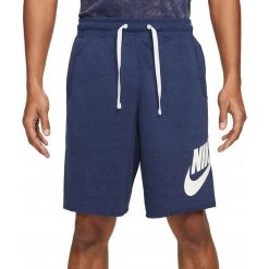 Spodenki Męskie Nike M Nk Club Alumni Hbr Ft Short. Niebieskie szorty męskie Nike, bez kołnierzyka. Za 171.90 zł.