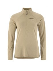 Craft Wool LS Tee W damska koszulka z wełną merynos – Hay/Melange. Szare t-shirty damskie Craft, xl, bez wzorów, z dżerseju, bez kołnierzyka. Za 382.00 zł.