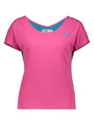 The North Face Koszulka w kolorze różowo-niebieskim rozmiar: L. Niebieskie bluzki damskie The North Face, l, bez wzorów, bez kołnierzyka. Za 141.85 zł.