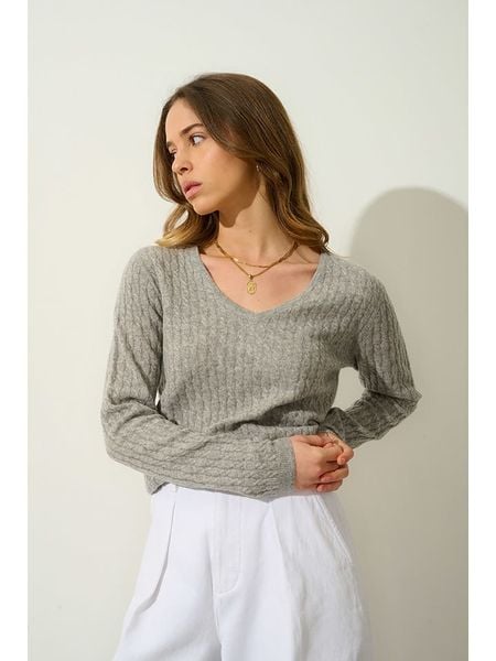 AUTHENTIC CASHMERE Kaszmirowy sweter "Grasmoor" w kolorze szarym rozmiar: XL. Szare swetry klasyczne damskie AUTHENTIC CASHMERE, xl, z kaszmiru, bez kołnierzyka. Za 323.50 zł.