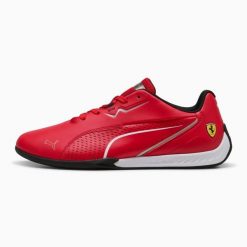 Buty Puma Ferrari Drift Cat 11 Rosso Corsa-Wh 30861302 czerwone. Czerwone buty sportowe na co dzień męskie z gumy, bez zapięcia. Za 634.57 zł.