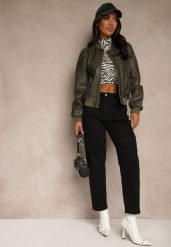 Czarne Jeansy Mom Fit Regular Waist Feselesa. Czarne jeansy damskie Renee. Za 99.99 zł.