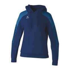 Bluza damska z kapturem Erima Evo Star. Niebieskie bluzy z kapturem damskie Erima, z materiału. W wyprzedaży za 172.50 zł.