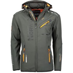 Geographical Norway Softshell ROYAUTE DGREY - ORANGE DB MEN 068. Szare kurtki softshell damskie Geographical Norway, bez wzorów, z softshellu, bez kaptura. Za 239.00 zł.