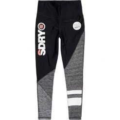 Legginsy sportowe damskie Superdry Sport Colour Block. Czarne legginsy damskie Superdry., xs, bez wzorów, z gumy. Za 112.49 zł.