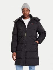 Tommy Jeans Płaszcz zimowy DM0DM22256 Czarny Regular Fit. Czarne płaszcze męskie Tommy Jeans, na zimę, m, bez wzorów, z jeansu. Za 1,079.00 zł.