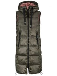 Sublevel Kamizelka pikowana w kolorze khaki rozmiar: L. Brązowe kamizelki damskie Sublevel, l. Za 139.54 zł.