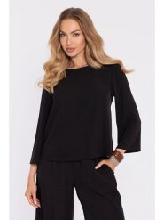 Made of emotion Bluzka w kolorze czarnym rozmiar: XL. Czarne bluzki damskie Made Of Emotion, xl, bez wzorów, bez kołnierzyka, bez ramiączek. Za 199.95 zł.