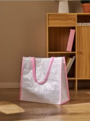 Torba do przechowywania z uszami - różowy. Czerwone torebki klasyczne damskie Sinsay, bez wzorów, bez dodatków. Za 9.99 zł.