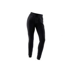 Spodnie dresowe Gym & Pilates 510 damskie. Czarne spodnie sportowe damskie DOMYOS, l, z bawełny, na jogę i pilates. Za 74.99 zł.