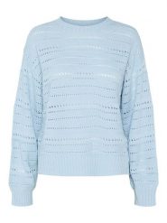 Pieces Sweter "Molly" w kolorze błękitnym rozmiar: L. Niebieskie swetry klasyczne damskie Pieces, l, bez kołnierzyka. Za 96.60 zł.
