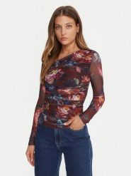 Guess Bluzka W5BP32 KCZC2 Kolorowy Slim Fit. Bluzki damskie Guess, l, z aplikacjami, z syntetyku, bez ramiączek. Za 219.99 zł.