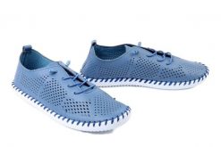 ARTIKER RELAKS 56C1482 niebieski, półbuty damskie. Niebieskie półbuty damskie Artiker Relaks, bez wzorów, ze skóry, bez obcasa. Za 189.90 zł.