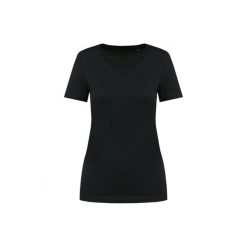 Damska koszulka suprima v-neck Kariban Premium. Czarne bluzki sportowe damskie KARIBAN, bez wzorów, z bawełny, bez ramiączek. Za 126.50 zł.