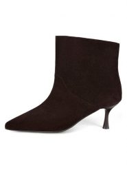 Loft37 Skórzane botki w kolorze brązowym rozmiar: 39. Brązowe botki damskie loft37, eleganckie, bez obcasa, na szpilce, bez zapięcia. Za 521.99 zł.