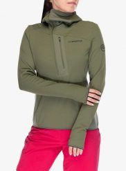 Bluza z kapturem damska La Sportiva Big Wall Pullover Hoody. Zielone bluzy z kapturem damskie La Sportiva, l, z materiału. Za 742.49 zł.