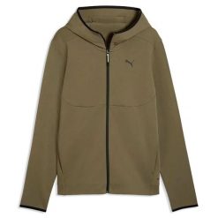 Bluza Puma Pumatech Full-Zip Hoodie Dk Dorośli. Zielone bluzy sportowe męskie Puma, bez wzorów, z bawełny, sportowe, bez kołnierzyka, bez ramiączek. Za 372.99 zł.