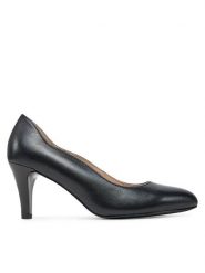 Caprice Szpilki 9-22402-44 Czarny. Czarne szpilki Caprice, bez wzorów, ze skóry, bez obcasa. Za 230.99 zł.