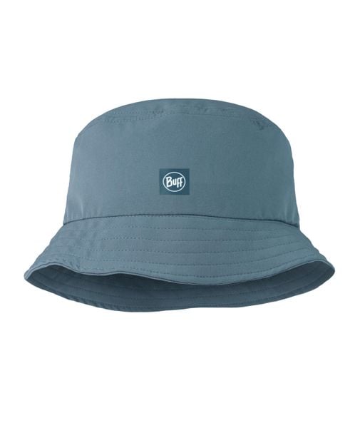 Kapelusz BUFF ADVENTURE BUCKET HAT SOLID. Niebieskie kapelusze damskie Buff, na lato, bez wzorów, z materiału. Za 156.19 zł.