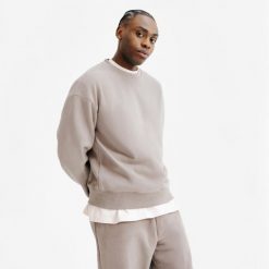 Bluza okrągły dekolt męska Elementals. Brązowe bluzy bez kaptura męskie Decathlon, m, z bawełny. W wyprzedaży za 129.99 zł.